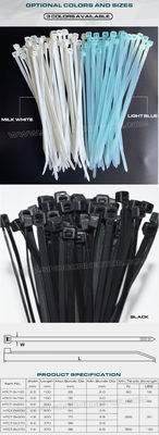 Heat Stabilized Plastic Cable Tie Strap Nylon 66 100mm x 2.5 (18 LBS), 130°C Temperature Resistant Cable Zip Tie Polyamide 66 for Harsh Environments