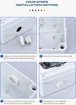 Blind Plugs Plastic PG Type Gray or Black IP54/IP68, Round Blanking Plugs (Stopping Plugs) Nylon PG7~PG48 Thread for Sealing Holes