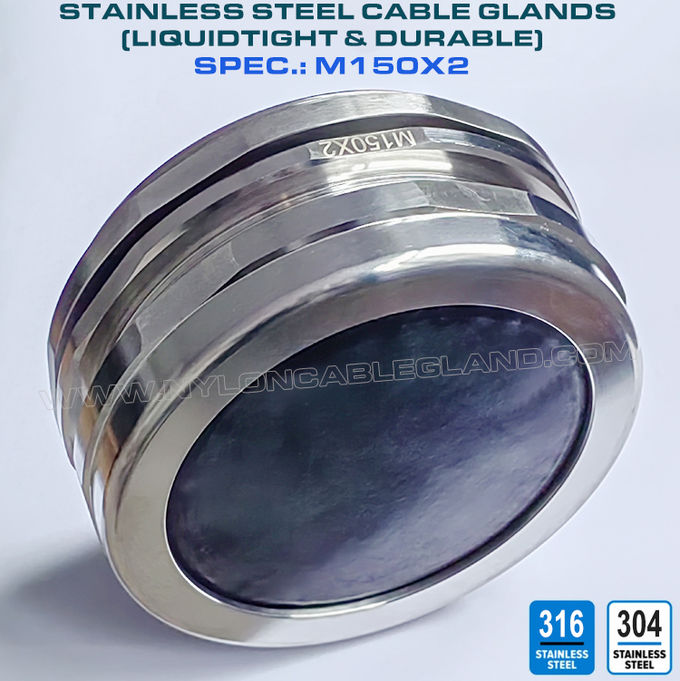 304/316 스테인리스 스틸 케이블그랜드 M150x2, 방수 케이블그랜드, 110~125mm 케이블용 실링 그랜드 커넥터